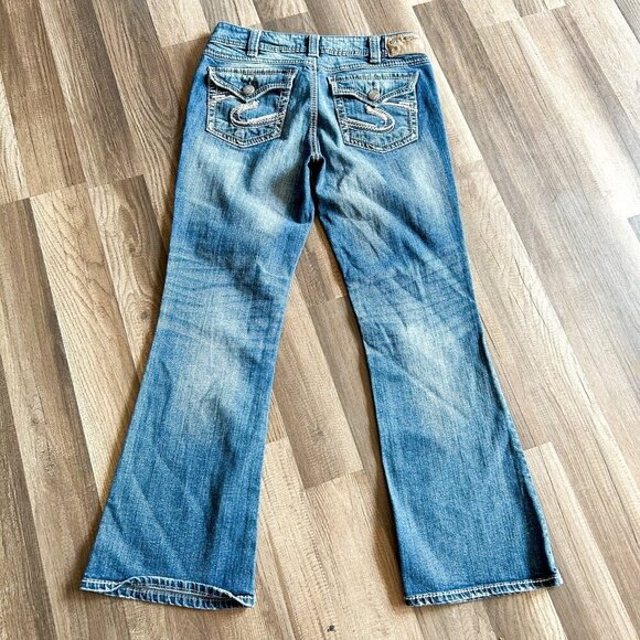 Silver Jeans Jeans Womens 30 Blue Denim Suki Surplus Bootcut Stretch Cotton - Picture 5 of 9